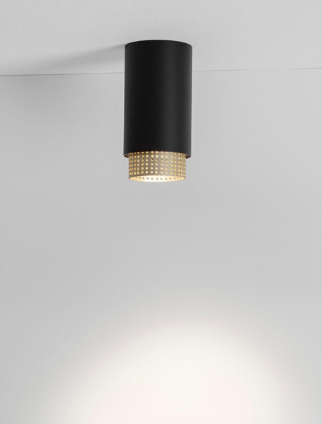 Nova Luce Deckenleuchte Nessi GU10 Schwarz Gold Aluminium Ø6x12cm 9011401