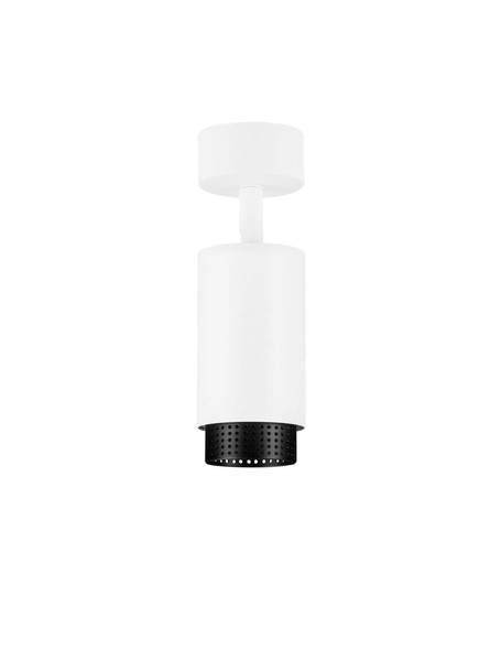 Nova Luce Deckenleuchte Nessi schwenkbar GU10 Weiß Schwarz Aluminium Ø6cm 9011402