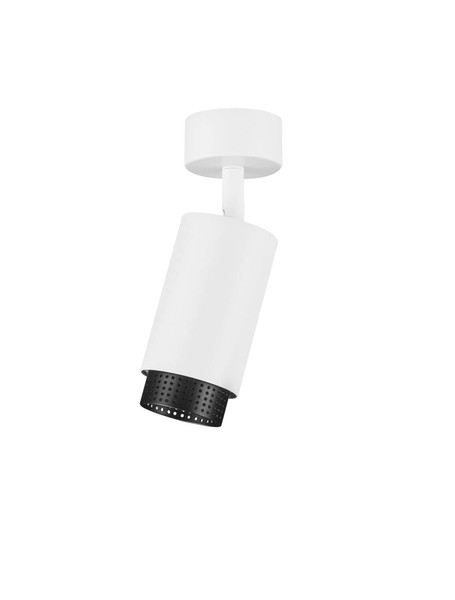 Nova Luce Deckenleuchte Nessi schwenkbar GU10 Weiß Schwarz Aluminium Ø6cm 9011402
