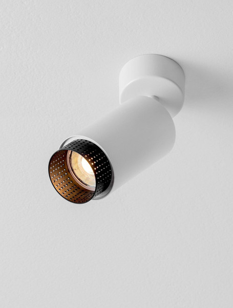 Nova Luce Deckenleuchte Nessi schwenkbar GU10 Weiß Schwarz Aluminium Ø6cm 9011402