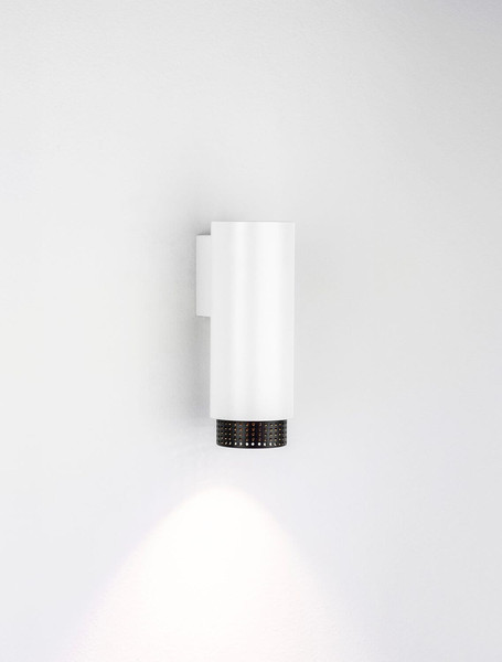 Nova Luce Wandleuchte Nessi GU10 Weiß Schwarz Aluminium Ø6cm 9011404