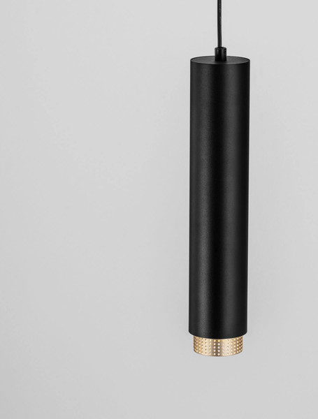 Nova Luce Pendelleuchte Nessi GU10 Schwarz Gold Aluminium Ø6cm 9011407
