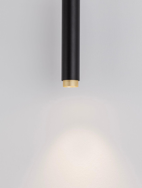 Nova Luce Pendelleuchte Nessi GU10 Schwarz Gold Aluminium Ø6cm 9011407