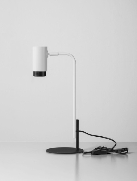 Nova Luce Tischleuchte Nessi schwenkbar GU10 Weiß Schwarz Aluminium 42x17cm 9011408