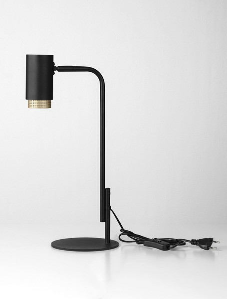 Nova Luce Tischleuchte Nessi schwenkbar GU10 Schwarz Gold Aluminium 42x17cm 9011409