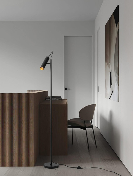 Nova Luce Stehleuchte Nessi schwenkbar GU10 Schwarz Gold Aluminium 160cm 9011411