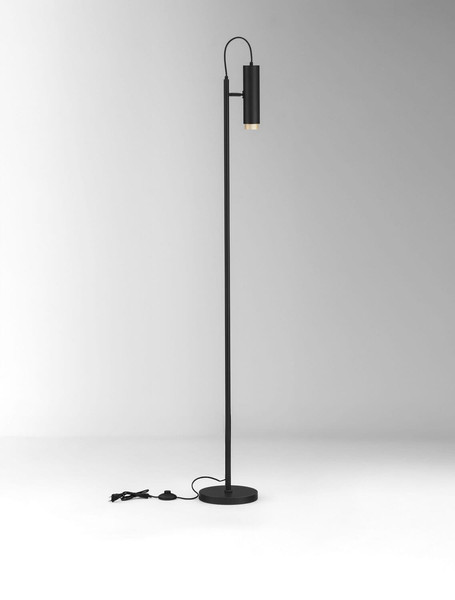 Nova Luce Stehleuchte Nessi schwenkbar GU10 Schwarz Gold Aluminium 160cm 9011411