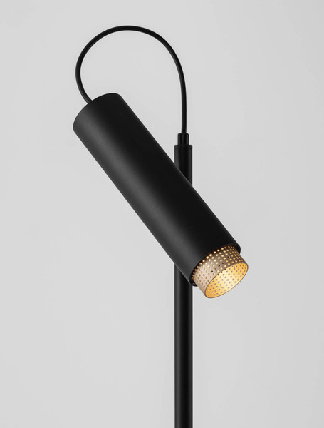 Nova Luce Stehleuchte Nessi schwenkbar GU10 Schwarz Gold Aluminium 160cm 9011411