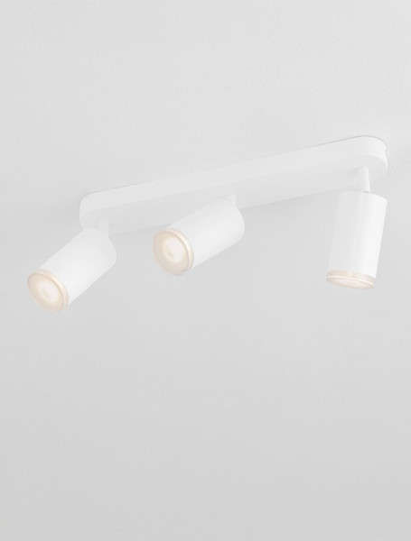 Nova Luce Deckenleuchte Mao 3-flammig 3xGU10 IP44 Weiß Aluminium Ø5,5cm 9011419