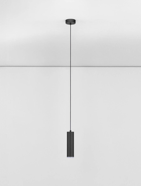 Nova Luce Pendelleuchte Mao GU10 IP44 Schwarz Aluminium Ø5,5cm 9011420