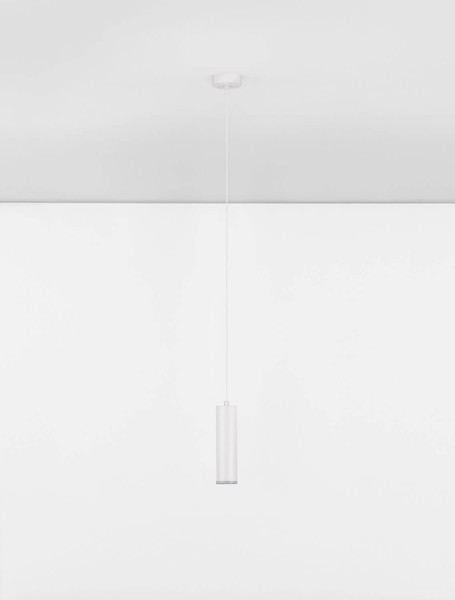 Nova Luce Pendelleuchte Mao GU10 IP44 Weiß Aluminium Ø5,5cm 9011421