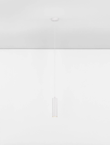 Nova Luce Pendelleuchte Mao GU10 IP44 Weiß Aluminium Ø5,5cm 9011421