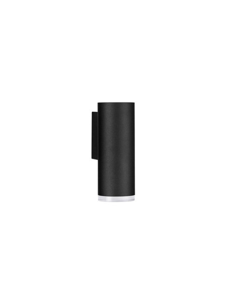 Nova Luce Wandleuchte Mao GU10 IP44 Schwarz Aluminium Ø5,5cm 9011422