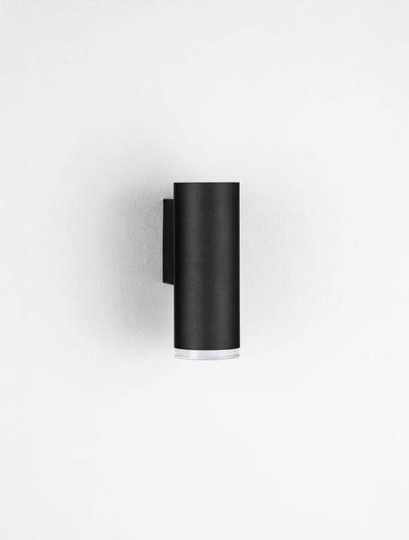 Nova Luce Wandleuchte Mao GU10 IP44 Schwarz Aluminium Ø5,5cm 9011422