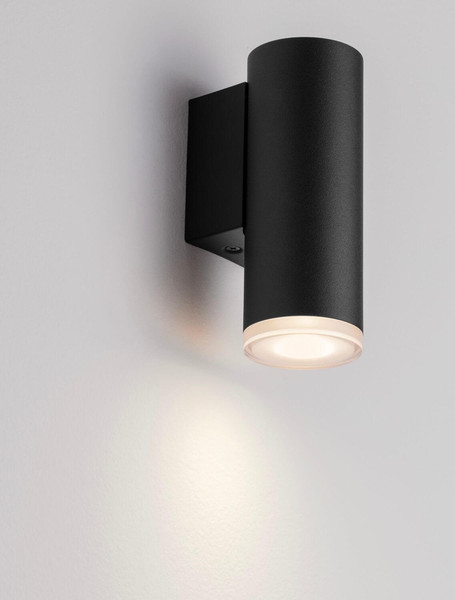 Nova Luce Wandleuchte Mao GU10 IP44 Schwarz Aluminium Ø5,5cm 9011422