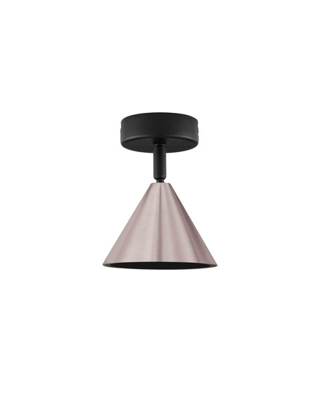 Nova Luce Deckenleuchte Conico schwenkbar GU10 Kaffeebraun Schwarz Aluminium Ø12cm 9011425