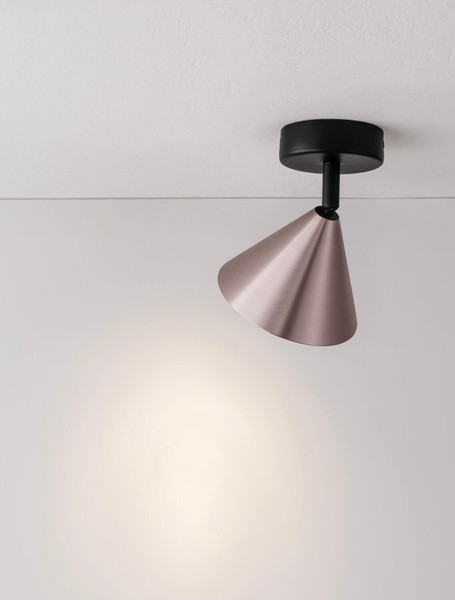 Nova Luce Deckenleuchte Conico schwenkbar GU10 Kaffeebraun Schwarz Aluminium Ø12cm 9011425
