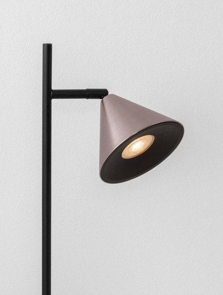 Nova Luce Tischleuchte Conico schwenkbar GU10 Kaffeebraun Schwarz Aluminium 42x19cm 9011435