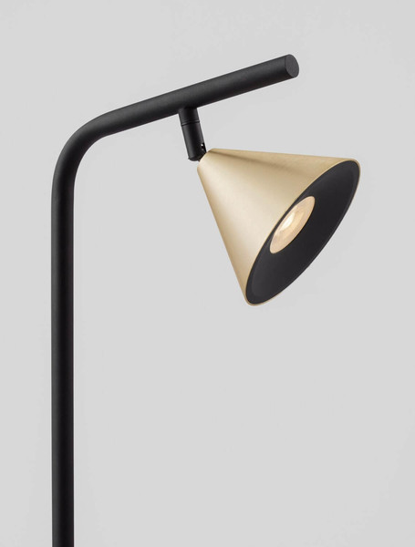 Nova Luce Stehleuchte Conico schwenkbar GU10 Gold Schwarz Aluminium 135cm 9011436