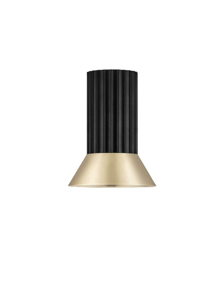 Nova Luce Deckenleuchte Luvia GU10 Gold Schwarz Aluminium Ø10cm 9011438