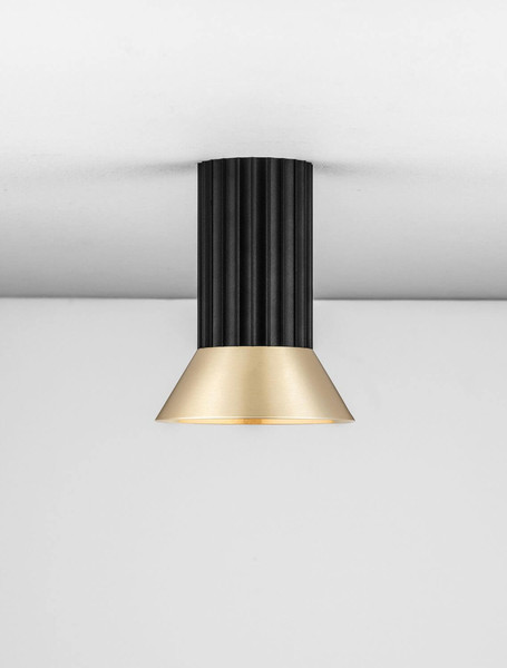 Nova Luce Deckenleuchte Luvia GU10 Gold Schwarz Aluminium Ø10cm 9011438