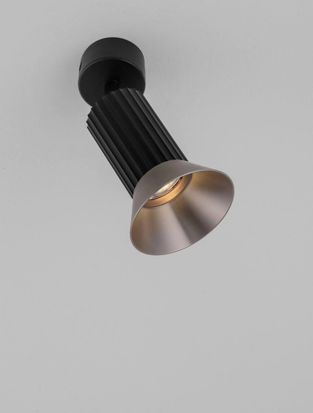 Nova Luce Deckenleuchte Luvia schwenkbar GU10 Bronze Schwarz Aluminium Ø9,5cm 9011441