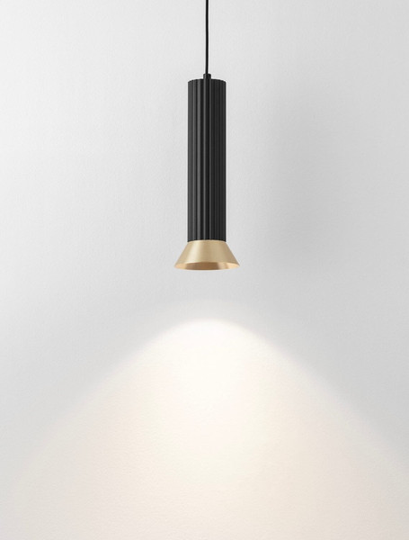 Nova Luce Pendelleuchte Luvia GU10 Gold Schwarz Aluminium Ø10cm 9011446