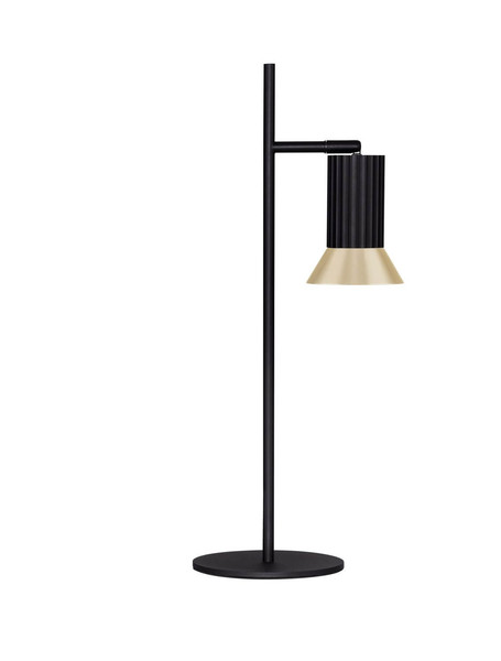 Nova Luce Tischleuchte Luvia schwenkbar GU10 Gold Schwarz Aluminium Ø10cm 9011448