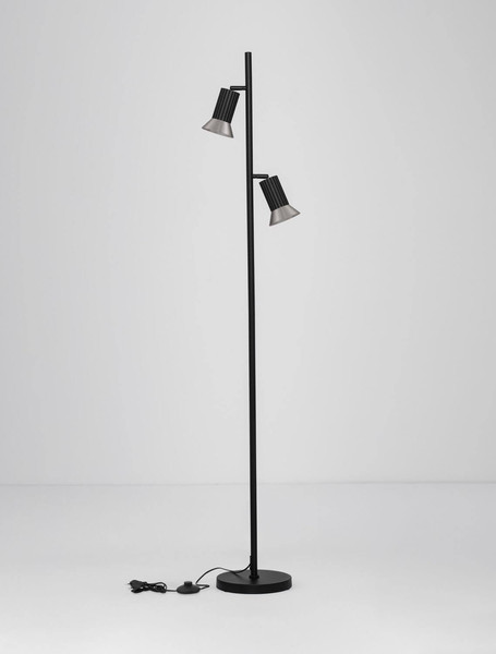 Nova Luce Tischleuchte Luvia schwenkbar 2-flammig 2xGU10 Bronze Schwarz Aluminium Ø10cm 9011451