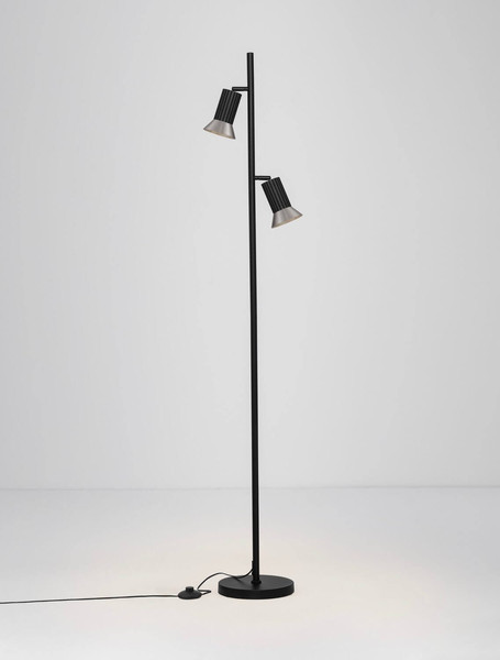 Nova Luce Tischleuchte Luvia schwenkbar 2-flammig 2xGU10 Bronze Schwarz Aluminium Ø10cm 9011451