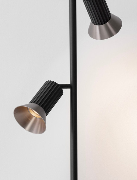 Nova Luce Tischleuchte Luvia schwenkbar 2-flammig 2xGU10 Bronze Schwarz Aluminium Ø10cm 9011451