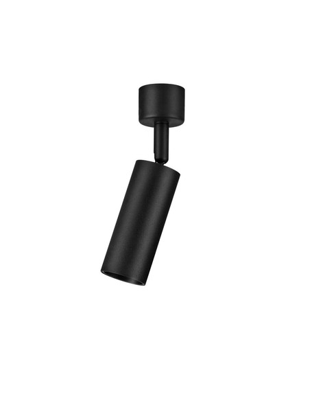 Nova Luce Deckenleuchte Mor schwenkbar GU10 Schwarz Aluminium Ø4cm 9011456