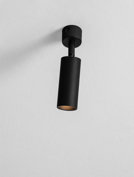 Nova Luce Deckenleuchte Mor schwenkbar GU10 Schwarz Aluminium Ø4cm 9011456