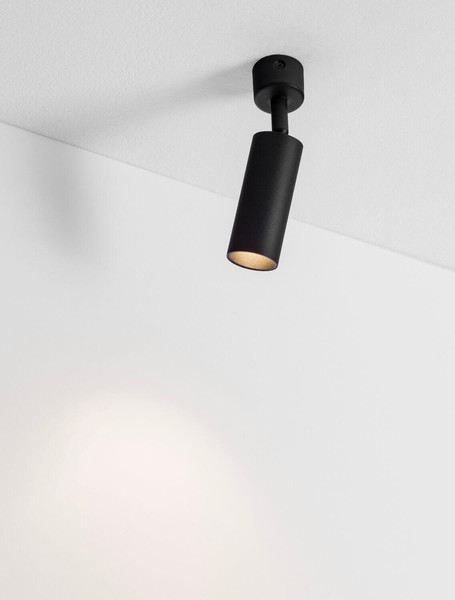 Nova Luce Deckenleuchte Mor schwenkbar GU10 Schwarz Aluminium Ø4cm 9011456