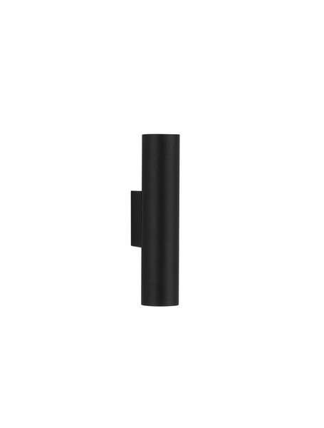 Nova Luce Wandleuchte Mor 2-flammig 2xGU10 Schwarz Aluminium Ø4cm 9011458