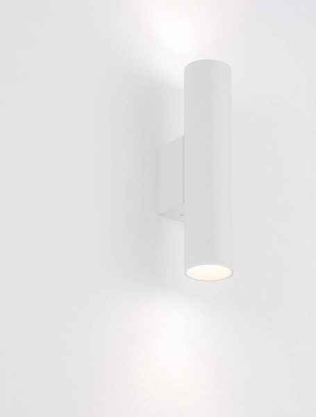Nova Luce Wandleuchte Mor 2-flammig 2xGU10 Weiß Aluminium Ø4cm 9011459