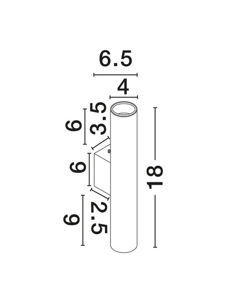 Nova Luce Wandleuchte Mor 2-flammig 2xGU10 Weiß Aluminium Ø4cm 9011459