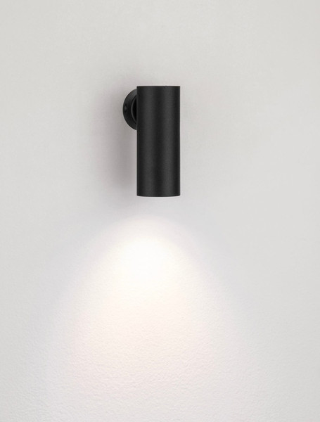 Nova Luce Wandleuchte Mor schwenkbar GU10 Schwarz Aluminium Ø4cm 9011460