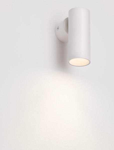 Nova Luce Wandleuchte Mor schwenkbar GU10 Weiß Aluminium Ø4cm 9011461