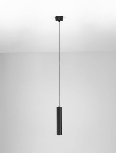 Nova Luce Pendelleuchte Mor GU10 Schwarz Aluminium Ø4cm 9011462