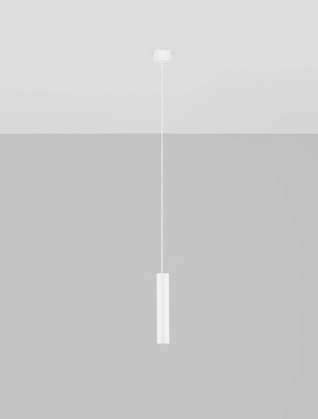 Nova Luce Pendelleuchte Mor GU10 Weiß Aluminium Ø4cm 9011463