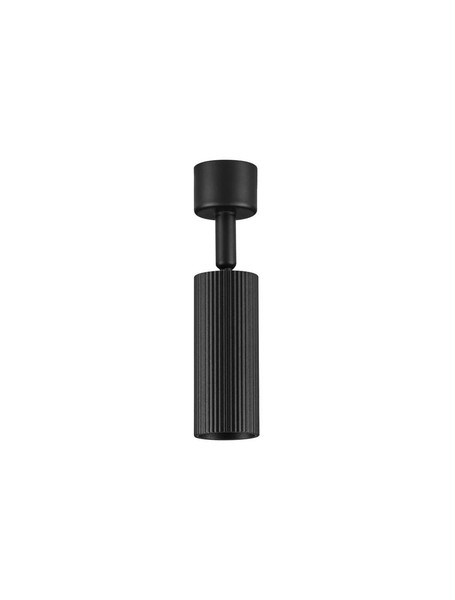 Nova Luce Deckenleuchte Comet schwenkbar GU10 Schwarz Aluminium Ø4cm 9011466