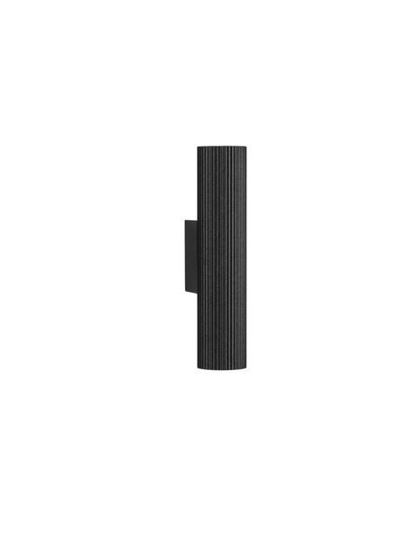Nova Luce Wandleuchte Comet 2-flammig 2xGU10 Schwarz Aluminium Ø4cm 9011468