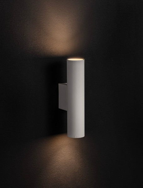 Nova Luce Wandleuchte Comet 2-flammig 2xGU10 Weiß Aluminium Ø4cm 9011469