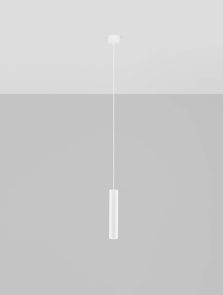 Nova Luce Pendelleuchte Comet GU10 Weiß Aluminium Ø4cm 9011473