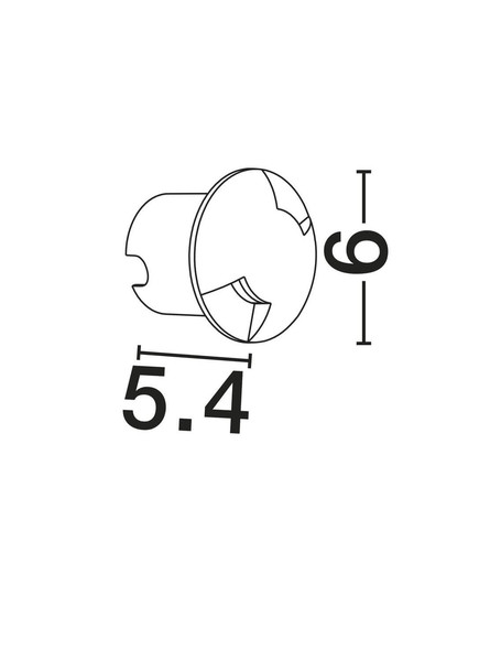 Nova Luce LED Wandeinbauleuchte Eris 1W 26lm warmweiss 3000K IP67 Schwarz Aluminium Ø5cm 9019218