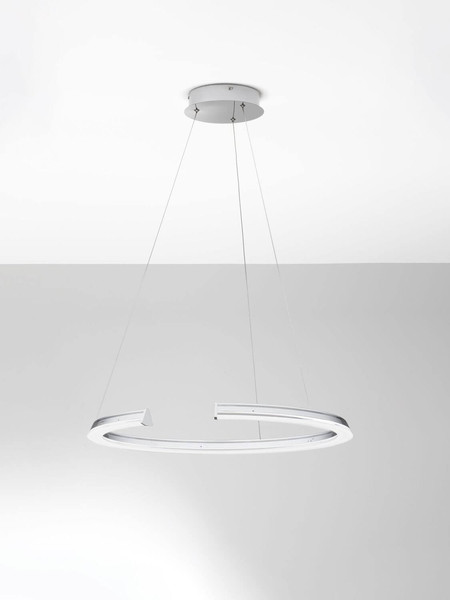 Nova Luce LED Pendelleuchte Elmo dimmbar 48W neutralweiss 3500K Chrom Aluminium Edelstahl Ø64cm 9019729