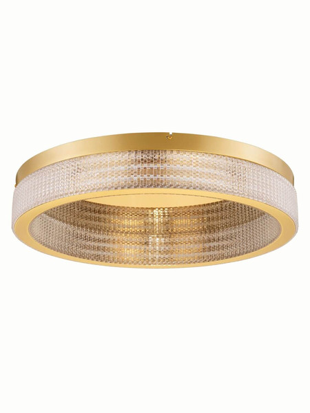 Nova Luce LED Deckenleuchte Kinara dimmbar 70W warmweiss 3000K Platingold Aluminium Edelstahl Ø60cm 9019741