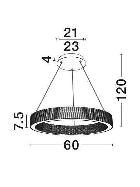 Nova Luce LED Pendelleuchte Kinara dimmbar 70W warmweiss 3000K Platingold Aluminium Edelstahl Ø60cm 9019742
