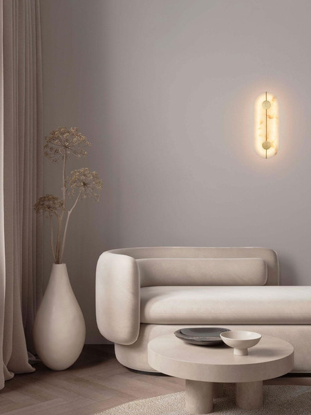 Nova Luce LED Wandleuchte Aider 19W warmweiss 3000K Messinggold Stahl Aluminium 42,5x16,5cm 9019744